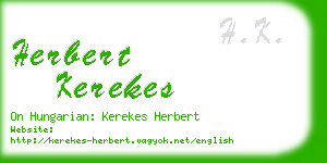 herbert kerekes business card